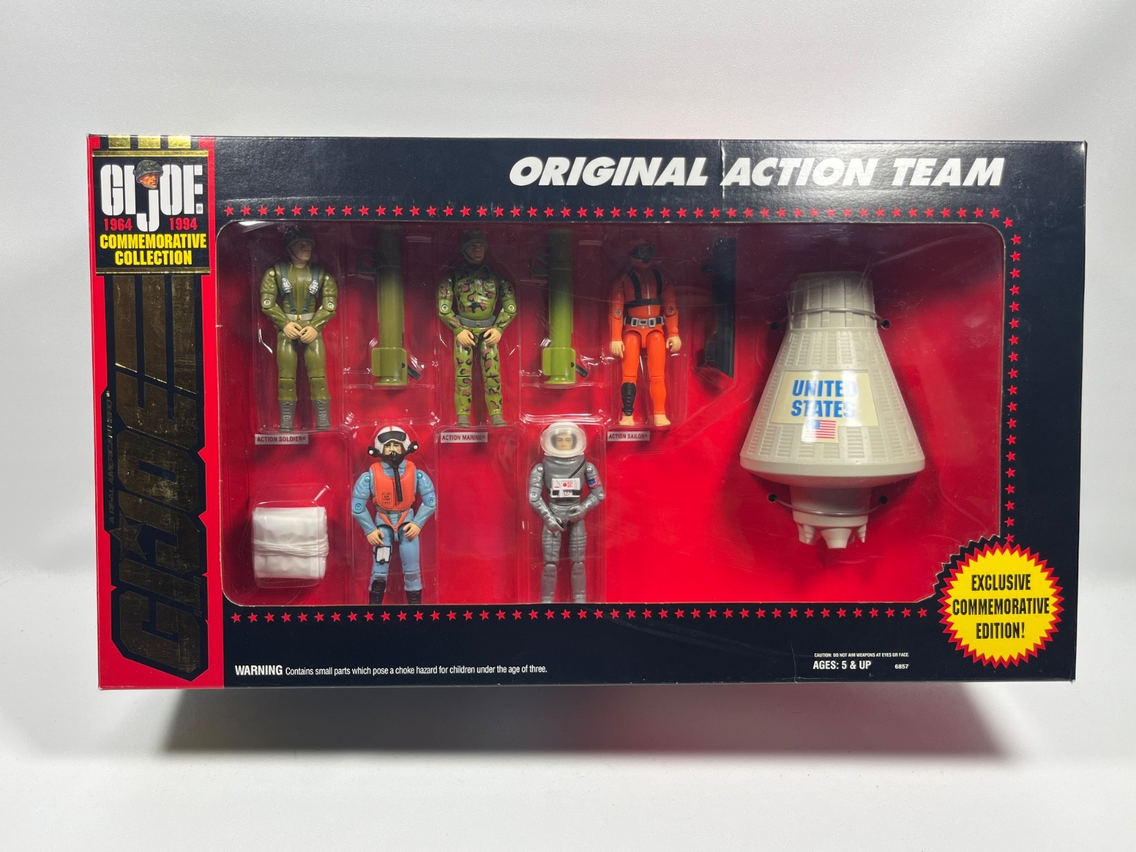 GI JOE 1964-1994 ORIGINAL ACTION TEAM COMMEMORATIVE COLLECTION 6857 ARAH NEW MNT GI JOE 1964-1994 ORIGINAL ACTION TEAM COMMEMORATIVE COLLECTION 6857 ARAH NEW MNT