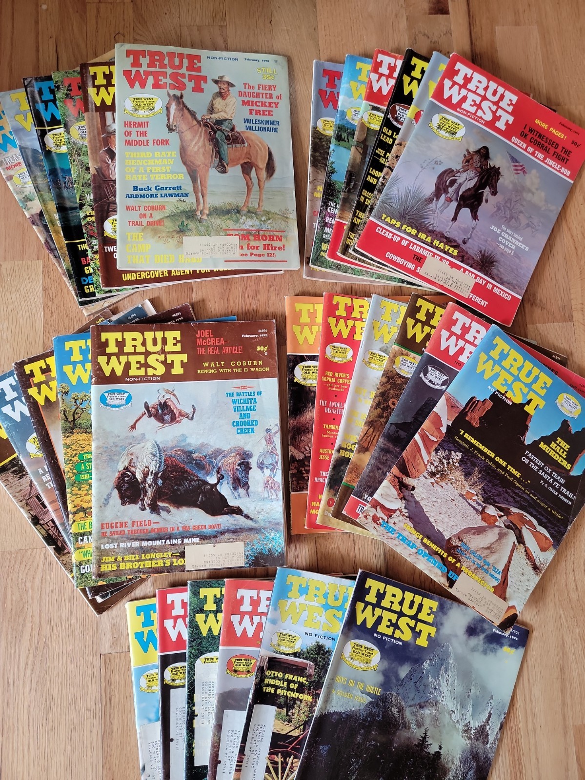 Vintage True West Magazine, Lot Of 29 Issues From 1970 - 1974 Western Cowboy Vintage True West Magazine, Lot Of 29 Issues From 1970 - 1974 Western Cowboy