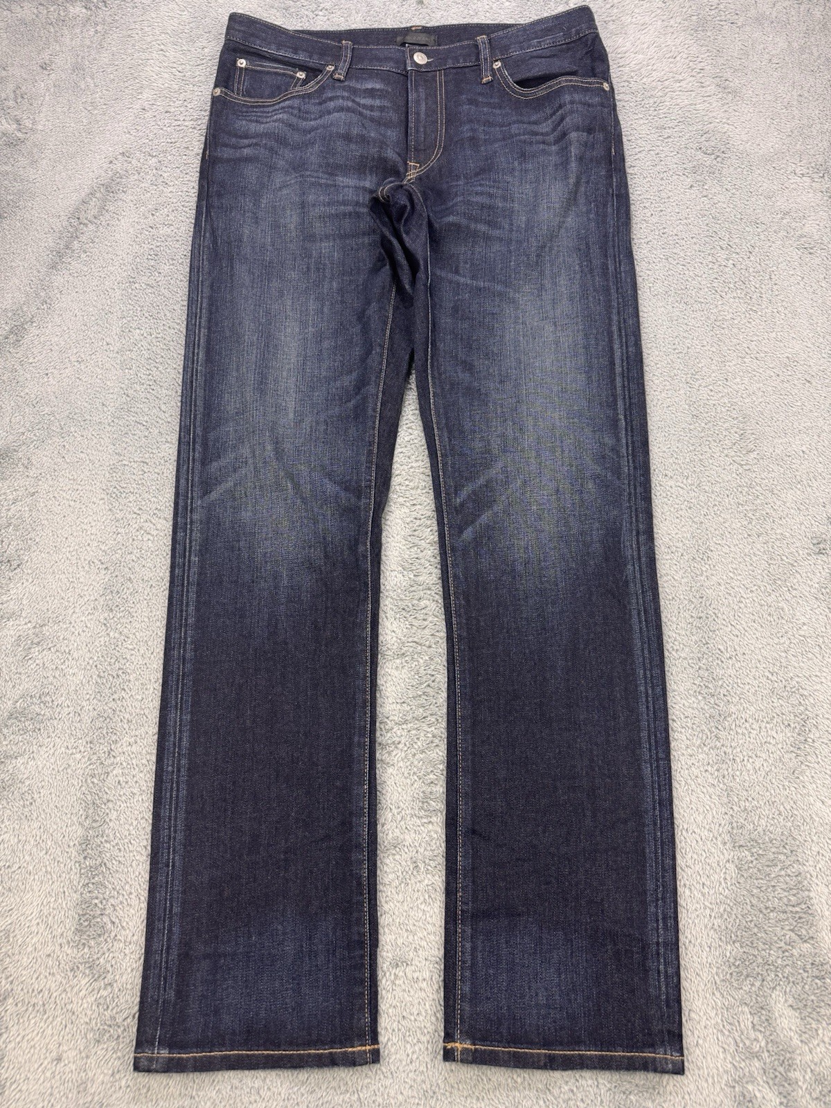 UNIQLO Selvedge Jeans Men 34x34 Dark Raw Wash Slim Kaihara Denim UNIQLO Selvedge Jeans Men 34x34 Dark Raw Wash Slim Kaihara Denim
