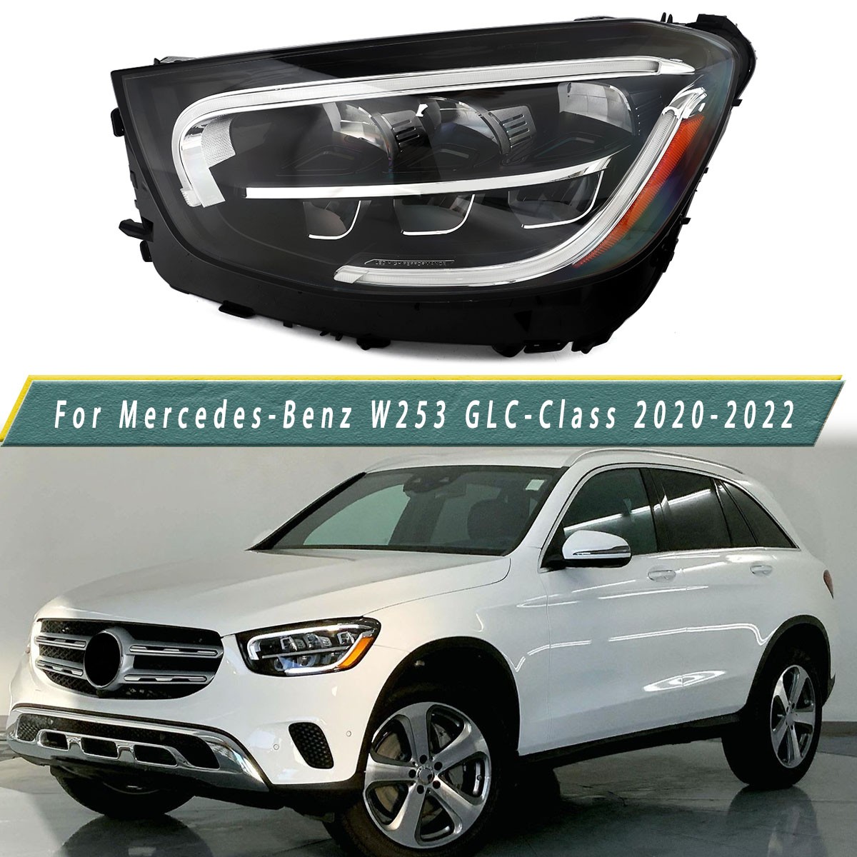 LED Headlight FITS 2020-2022 Mercedes-Benz GLC300 GLC-Class Left LH 2539069103