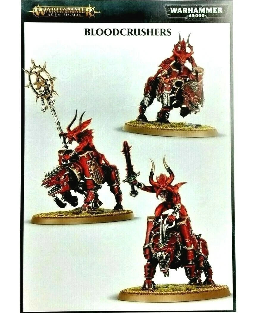 Warhammer AoS 40k TOW Bloodcrushers of Khorne (3) Daemons of Khorne NOS NO BOX Warhammer AoS 40k TOW Bloodcrushers of Khorne (3) Daemons of Khorne NOS NO BOX