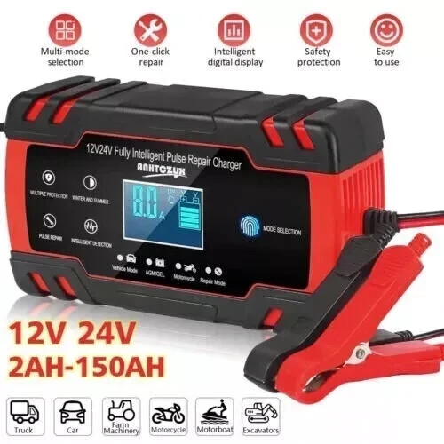 8A 12V 24V Fully-Automatic Smart Car Battery Charger Maintainer Trickle Chargers 8A 12V 24V Fully-Automatic Smart Car Battery Charger Maintainer Trickle Chargers