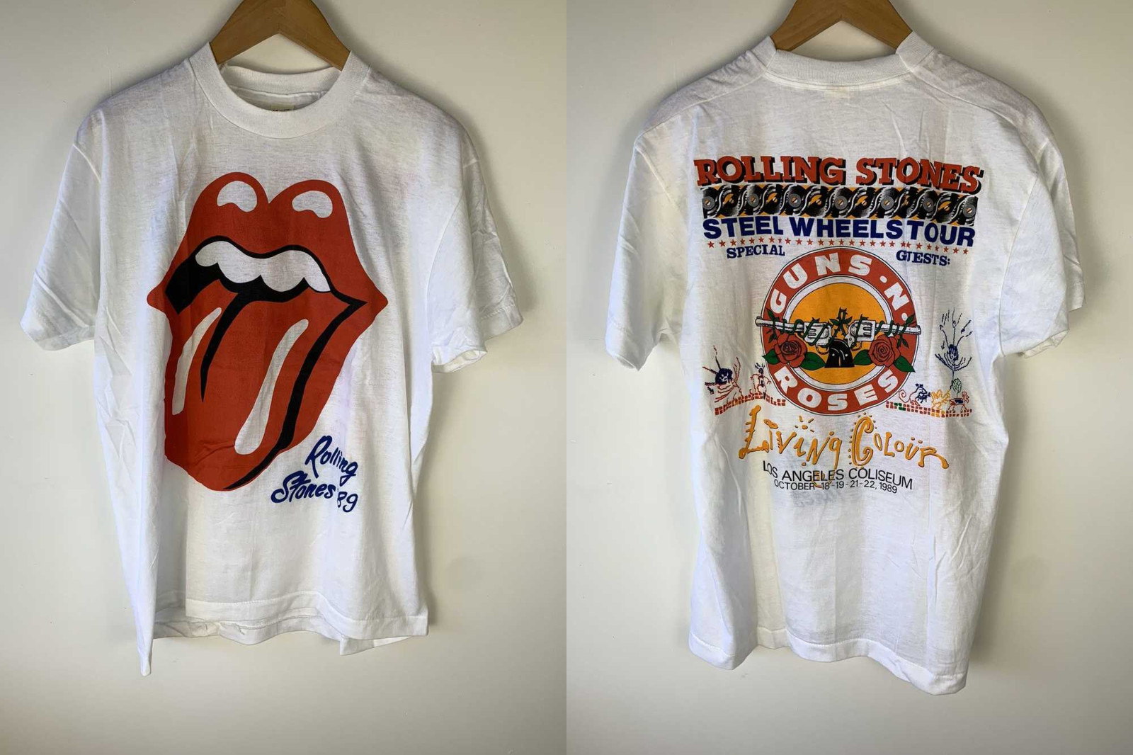 Vintage 1989 Rolling Stones Steel Wheels Tour Tee
