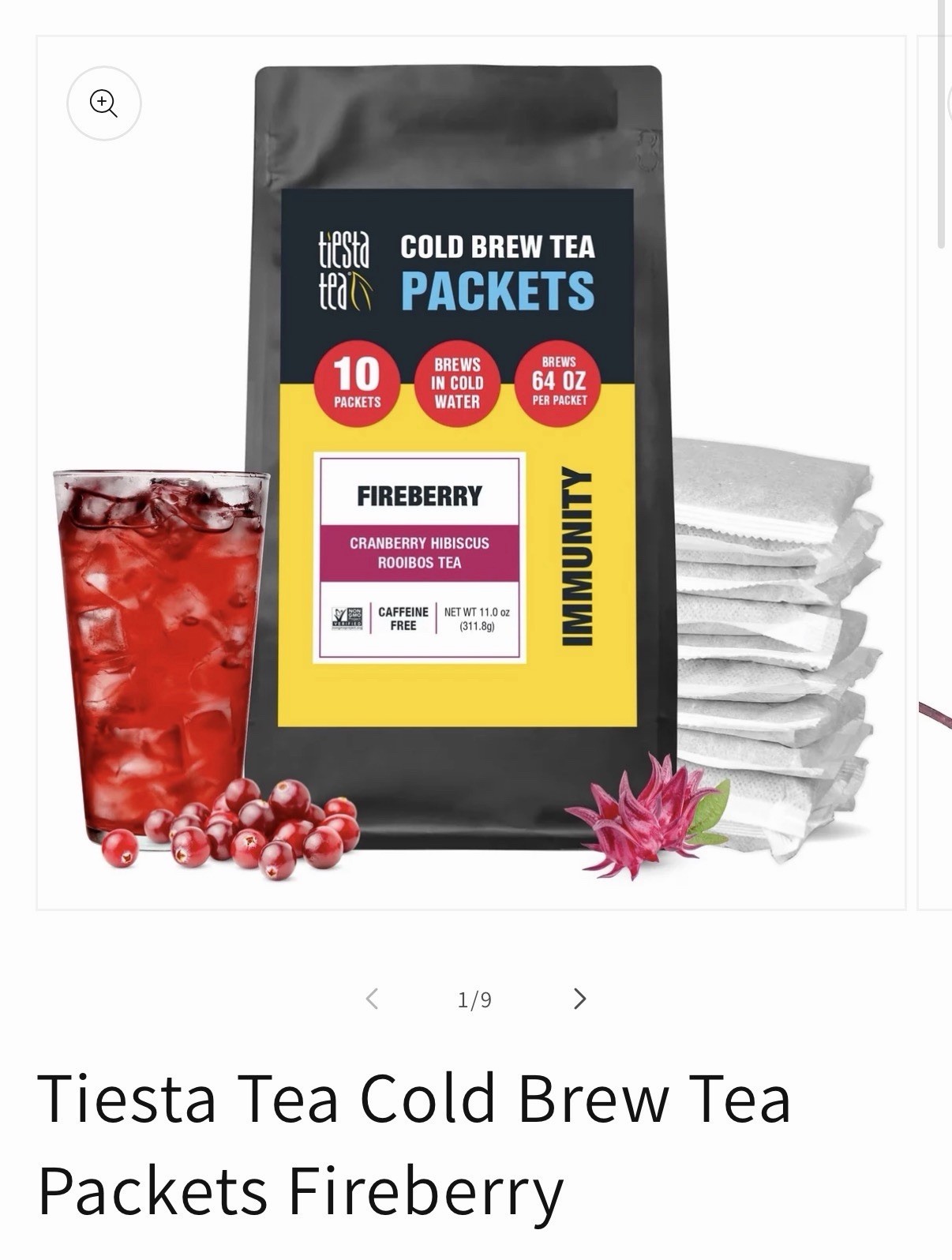 Tiesta Tea Fireberry Cranberry Hibiscus Rooibos Tea 10 Pack Caffeine-Free Tiesta Tea Fireberry Cranberry Hibiscus Rooibos Tea 10 Pack Caffeine-Free