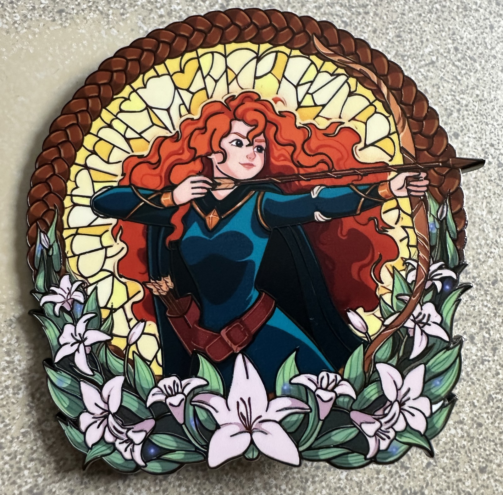 PIN MERIDA SHOOTING BOW & ARROW FLOWERS 3 PIN MERIDA SHOOTING BOW & ARROW FLOWERS 3