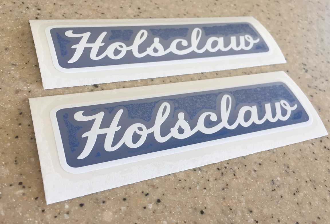 Holsclaw Vintage Boat Trailer Fender Decals 2-Pak + Fish Decal Holsclaw Vintage Boat Trailer Fender Decals 2-Pak + Fish Decal