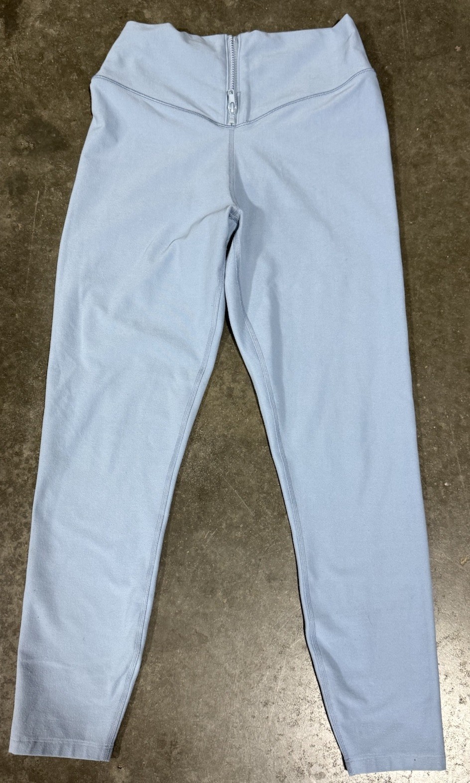 Abercrombie & Fitch Women’s Blue Solid Ankle Leggings Elastic Waist M Regular