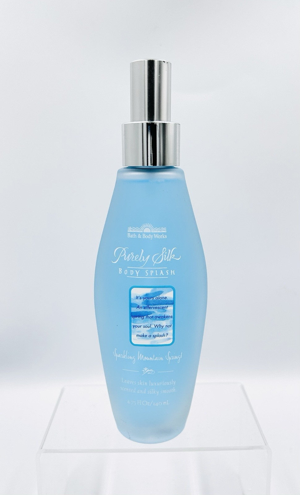 RARE Bath & Body Works Purely Silk Body Splash Sparkling Mountain Springs Spray RARE Bath & Body Works Purely Silk Body Splash Sparkling Mountain Springs Spray