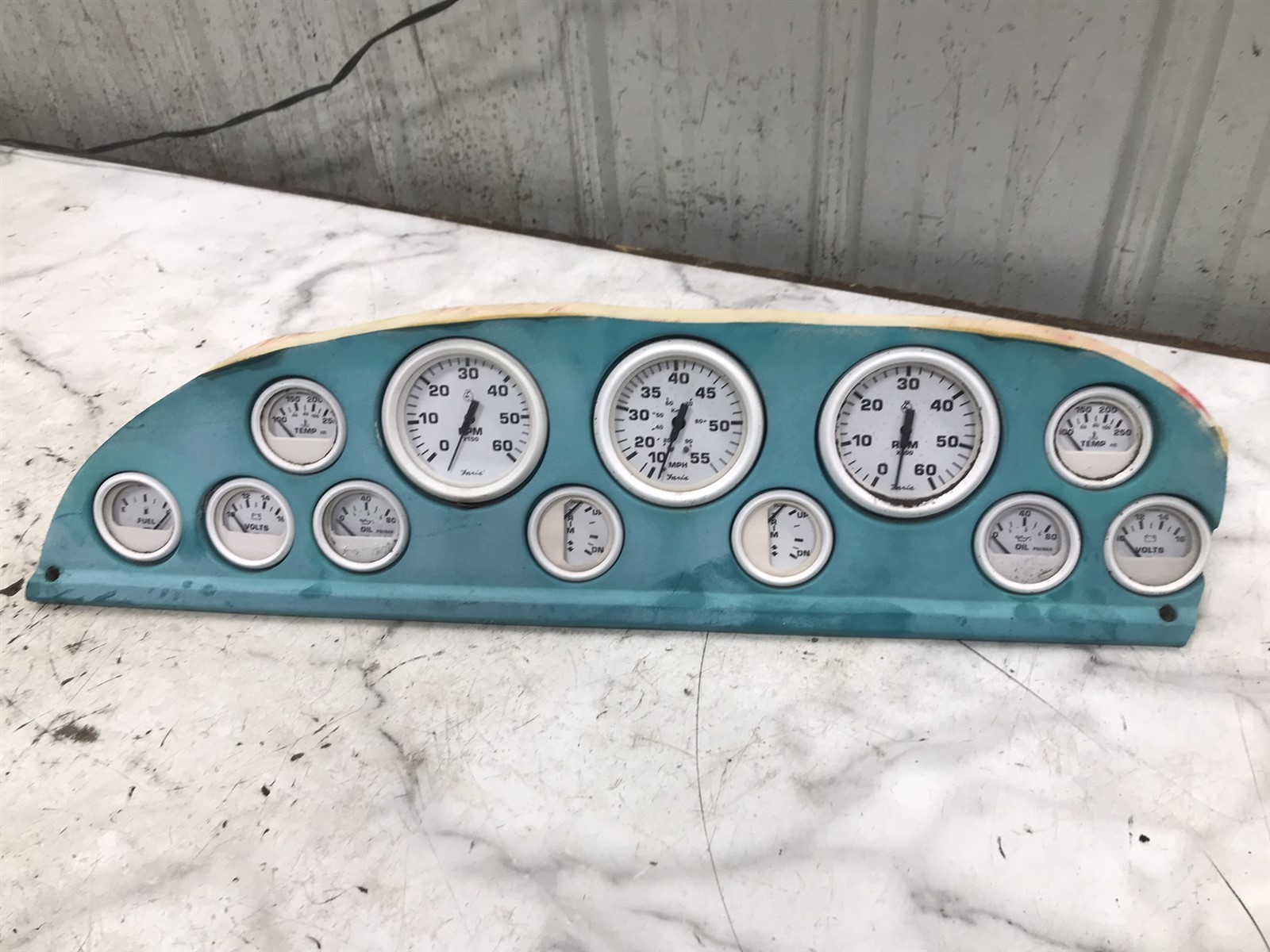 94 Silverton 310 Express Boat dash panel board gauges speedometer tachometers