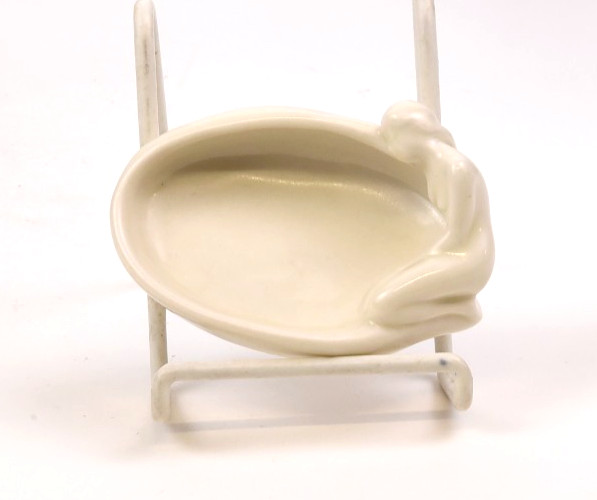 Rookwood Pottery Pin Tray With Female Figure, Valentien, 1940