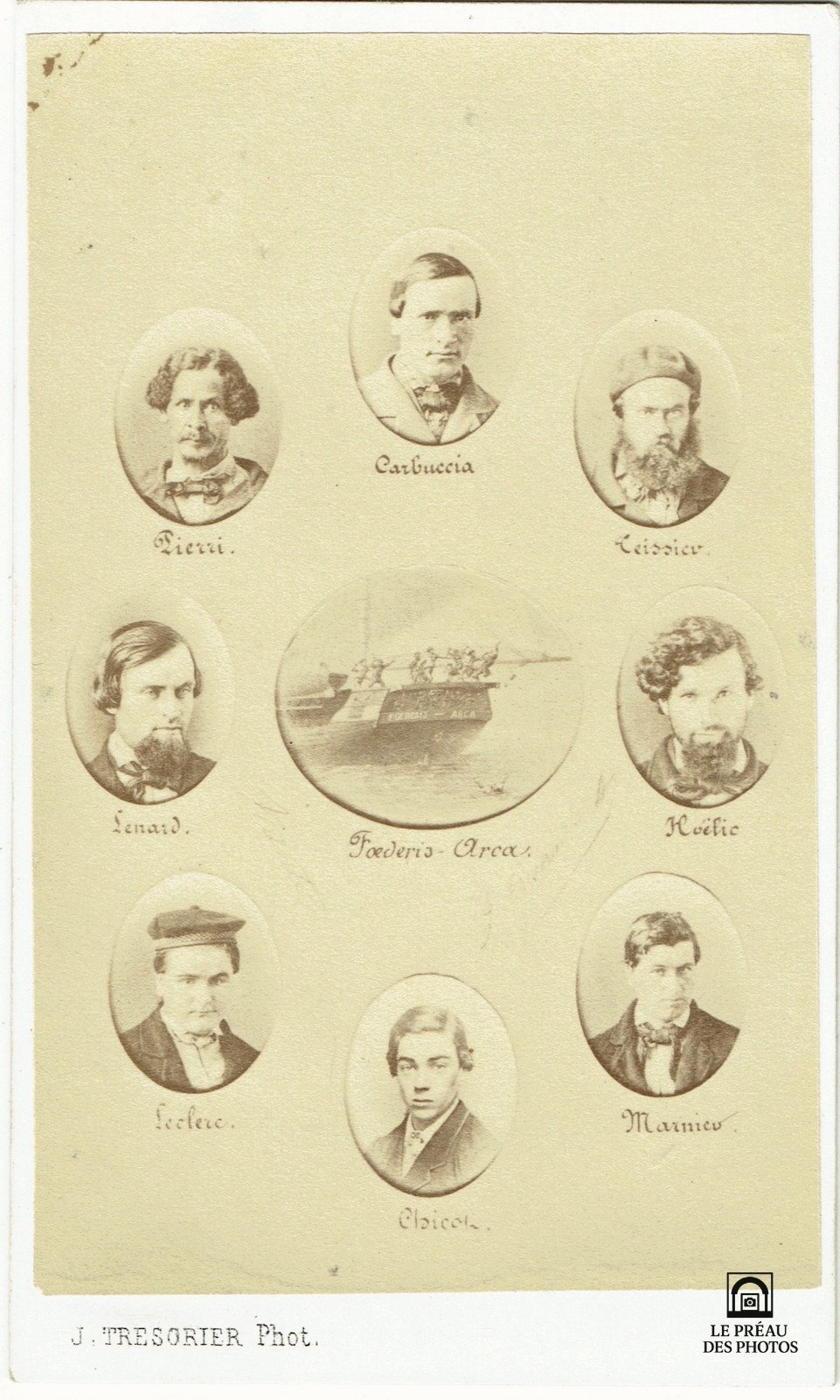 PHOTO CDV Ca 1865 NANTES mutiny crew of the ship Foederis Arca scuttled PHOTO CDV Ca 1865 NANTES mutiny crew of the ship Foederis Arca scuttled