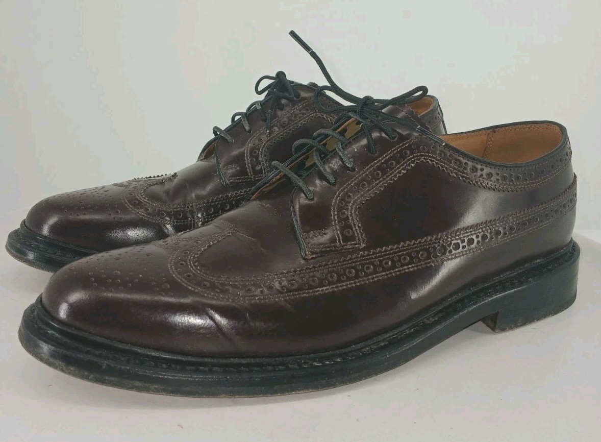 Florsheim Imperial Burgundy Brogue Wingtip Dress Shoes SZ 10 C116