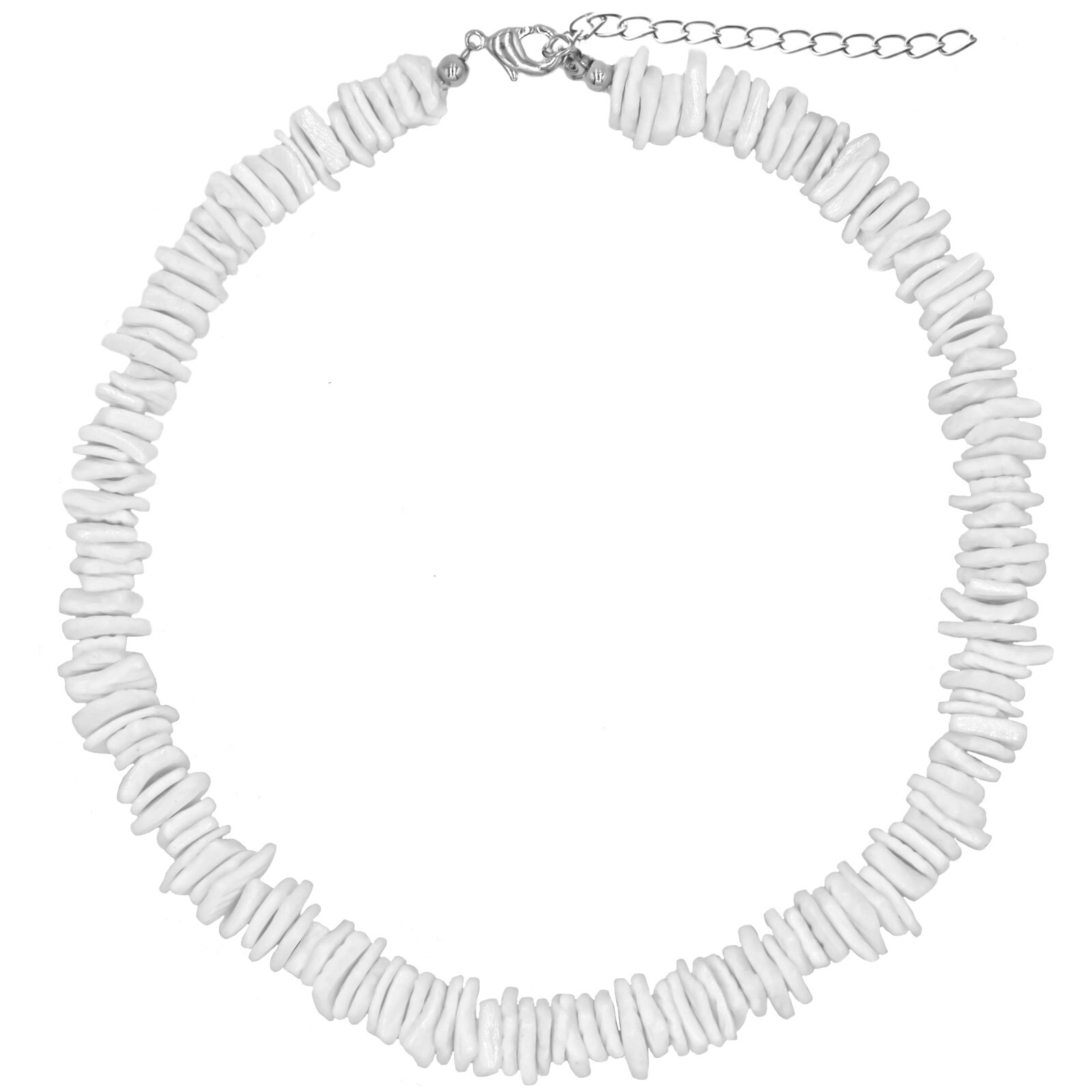 White Puka Shell Neckace for Men and Women - Hawaiian Surfer Necklace