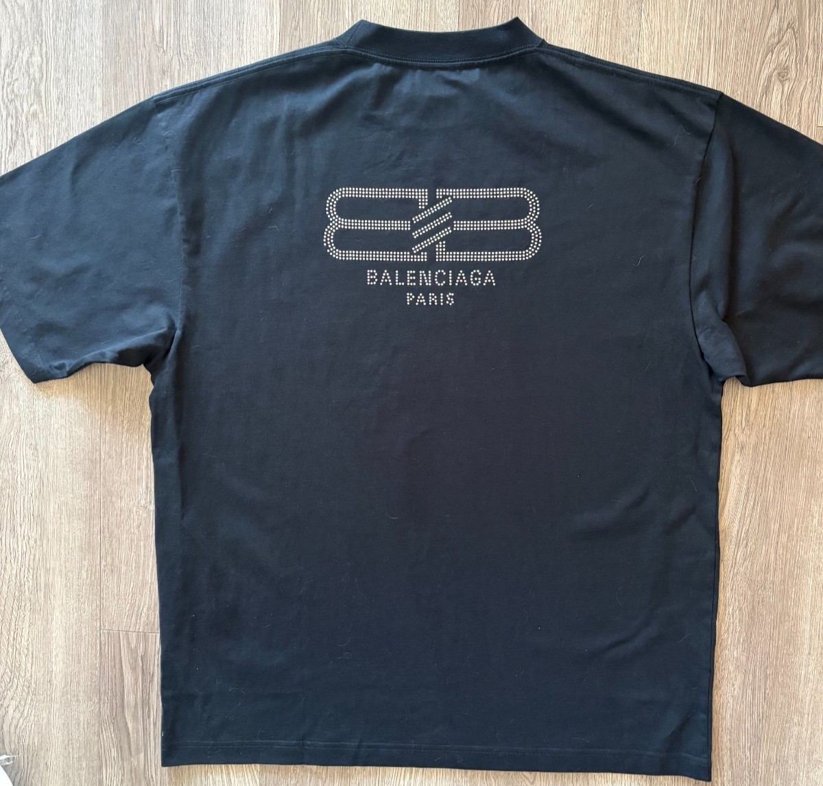 RARE Balenciaga Rhinestone BB T-Shirt - Black - M- Perfect Condition - LOW PRICE