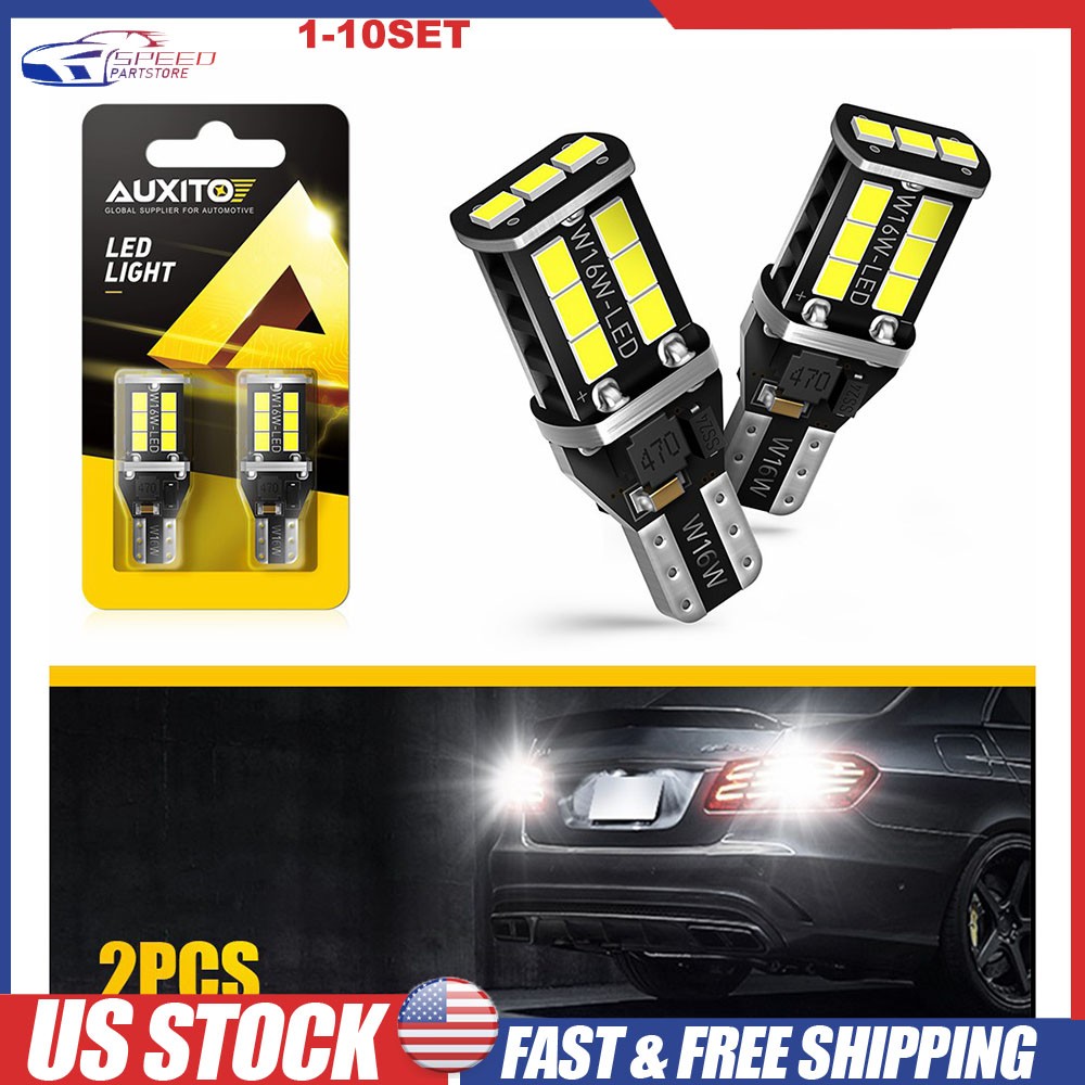 AUXITO CANBUS 921 912 T15 LED Back up Reverse Light Bulb 6500K Super White 2-20X