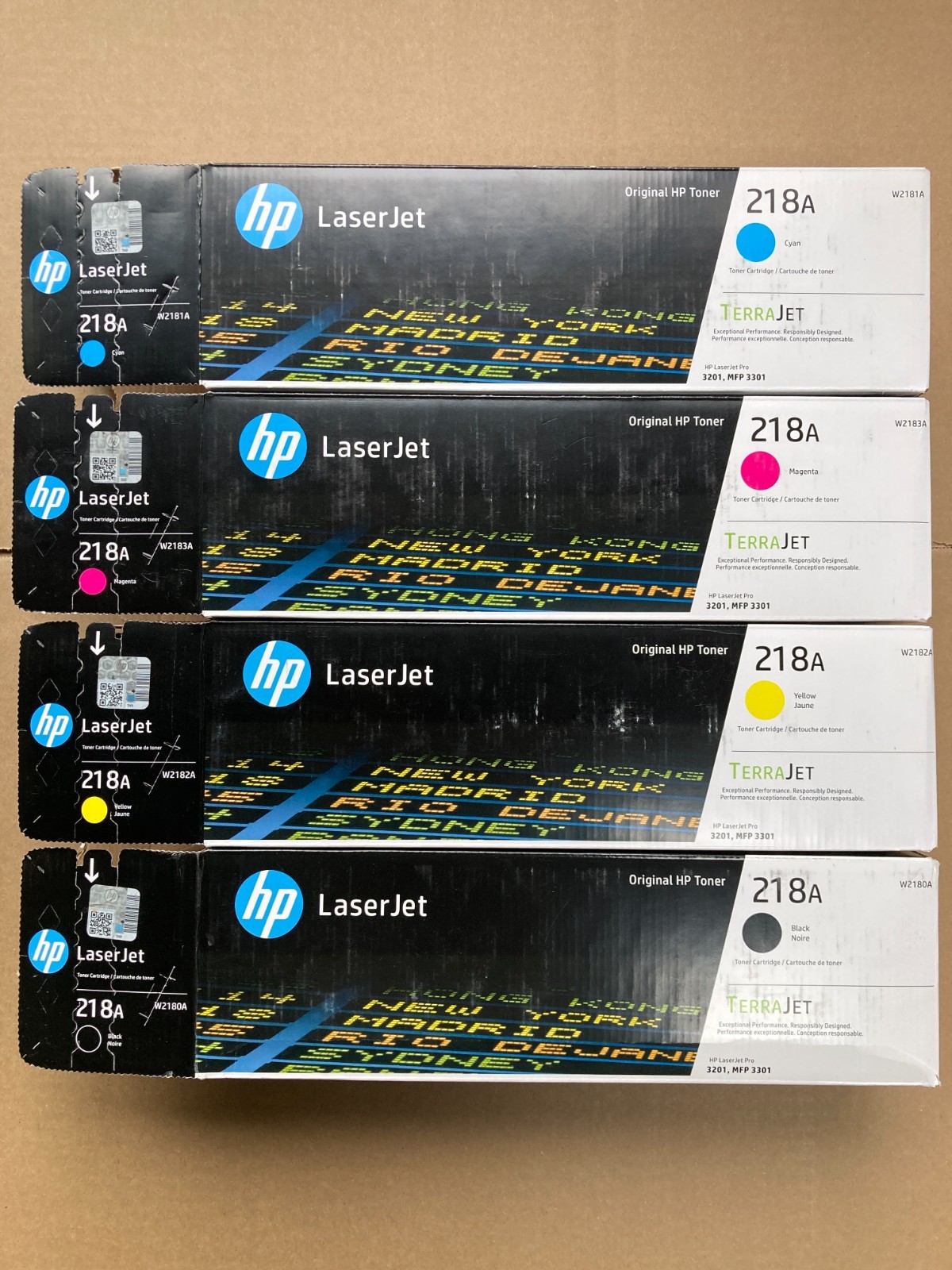 HP 218A Black/Cyan/Magenta/Yellow Standard Yield Toner Cartridge Set