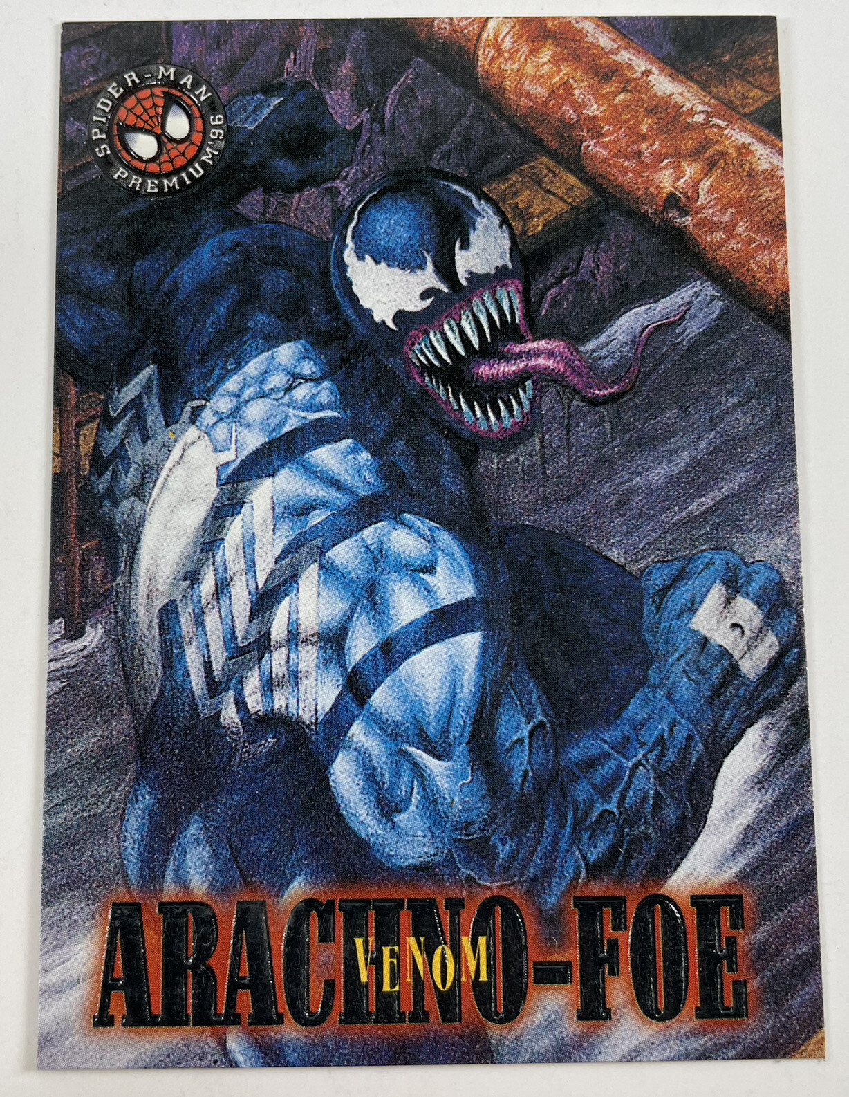 Venom Arachino-Foe Marvel Skybox Spider-Man Premium 1996 Card #34