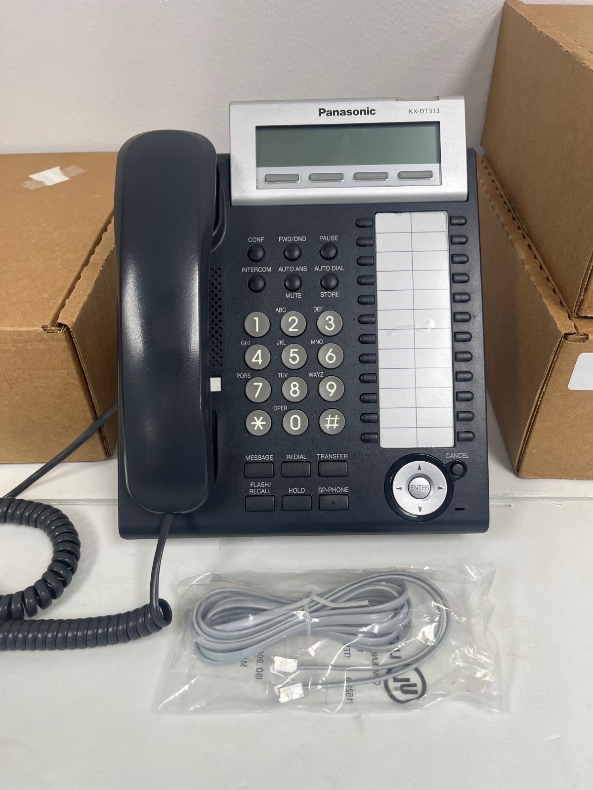 Lot of 4 Panasonic KX-DT333 black phones