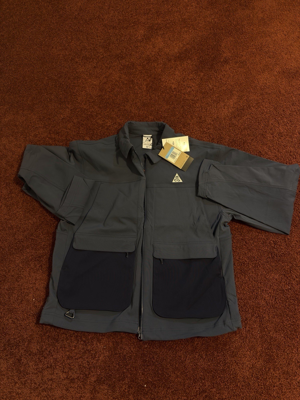 Nike ACG Smith Summit UV Protection Jacket Mens Blue Full Zip HV0598-437 $225