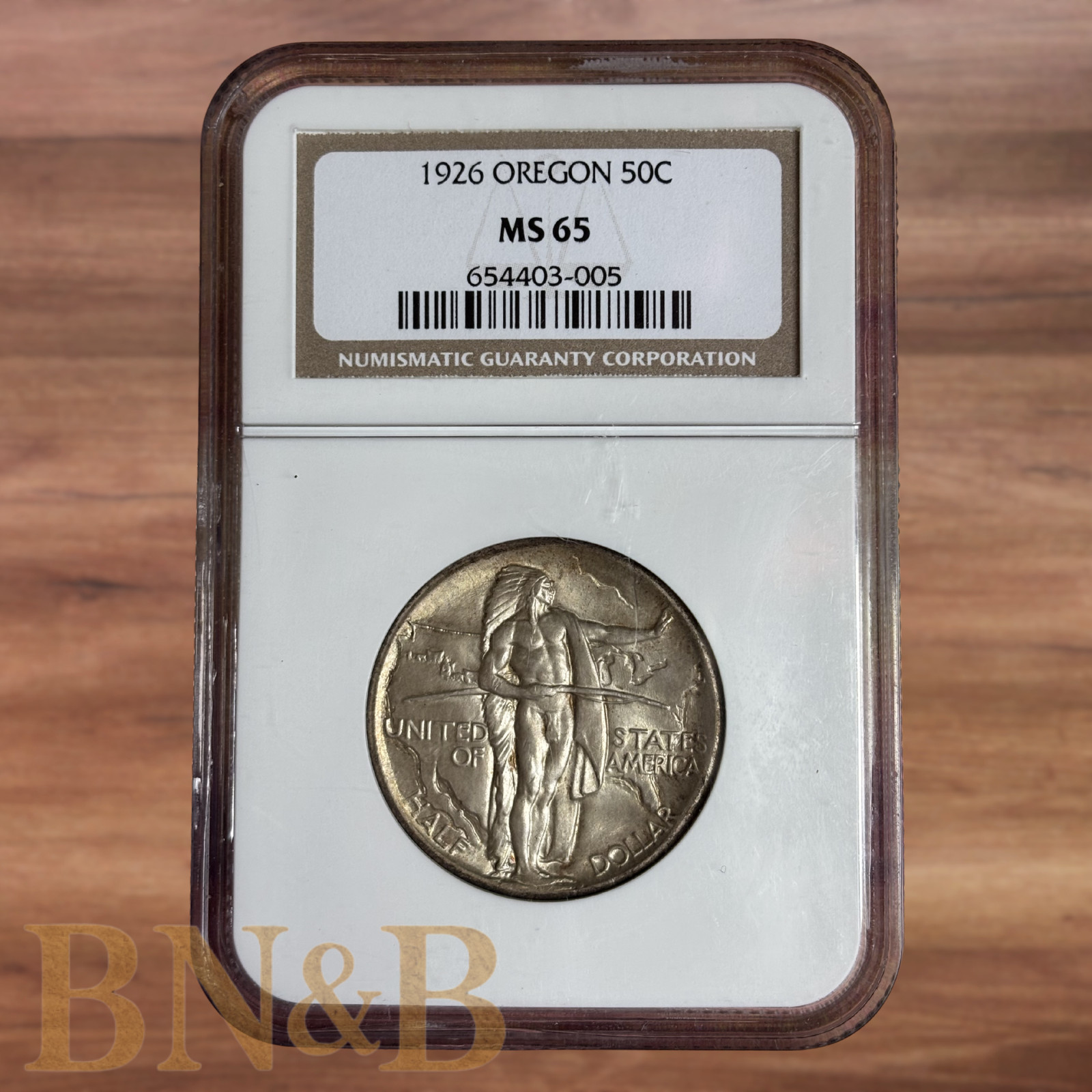 1926 Oregon Trail Commemorative Half Dollar NGC MS65 Toned 1926 Oregon Trail Commemorative Half Dollar NGC MS65 Toned