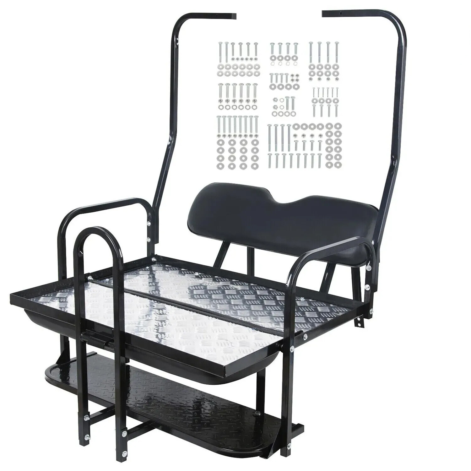Rear Flip Seat Kit Back Seat w/ Grab Bar For 1982-2000 Club Car DS Golf Cart