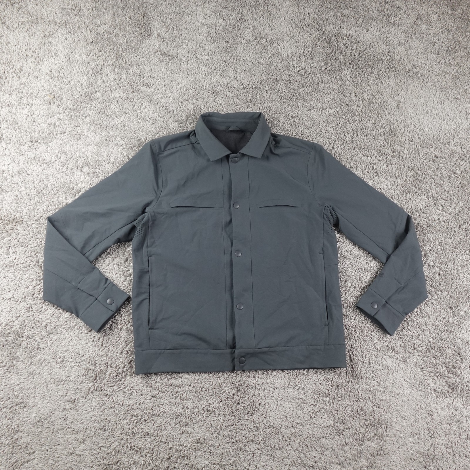 Lululemon City Excursion Jacket Mens Small Softshell Snap Windbreaker Lined