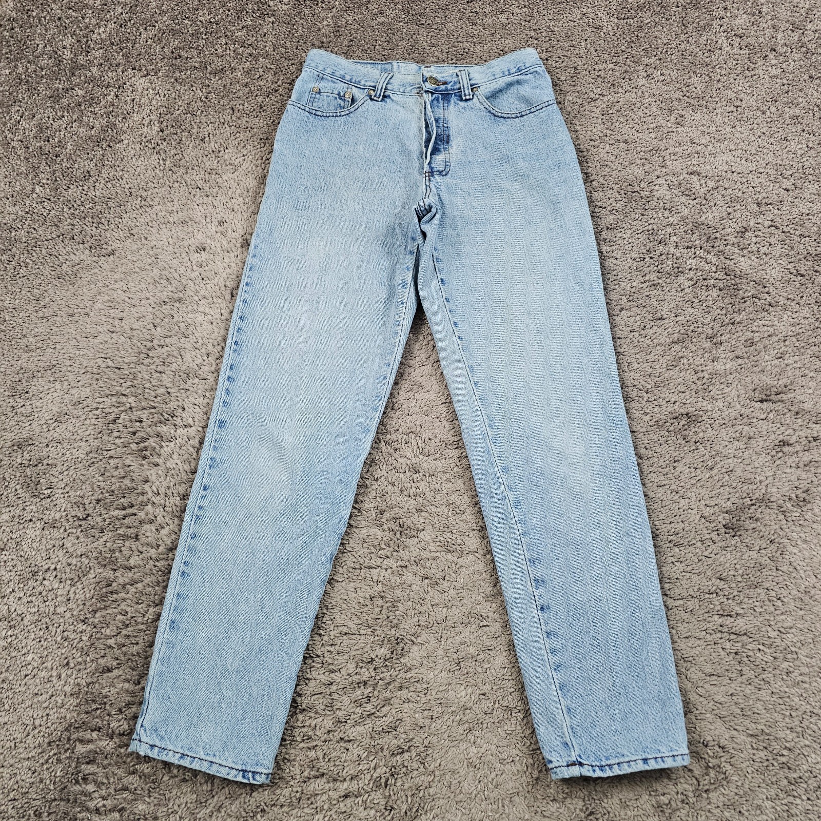 VINTAGE Aeropostale Jeans Women 4 Light Wash High Rise Button Fly USA Made 26x30