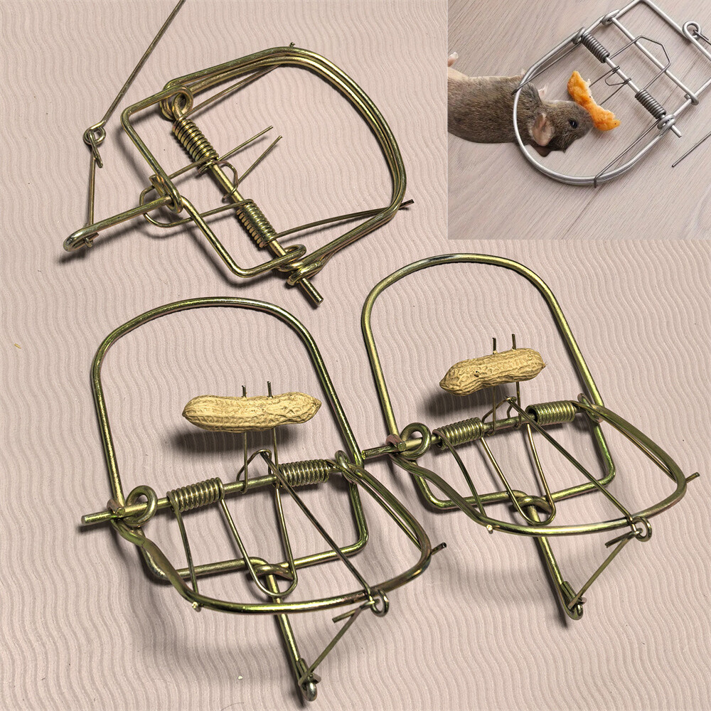3 Units Small Animals Spring Traps Catch Traps Mouse Trap Rodent for Rabbit Rat 3 Units Small Animals Spring Traps Catch Traps Mouse Trap Rodent for Rabbit Rat