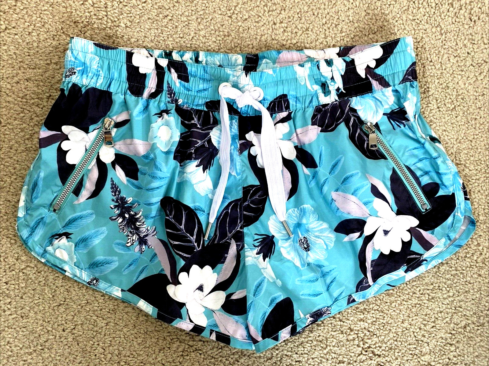 SEAFOLLY Sz M Blue Hybrid Board Shorts Bottoms NWOT