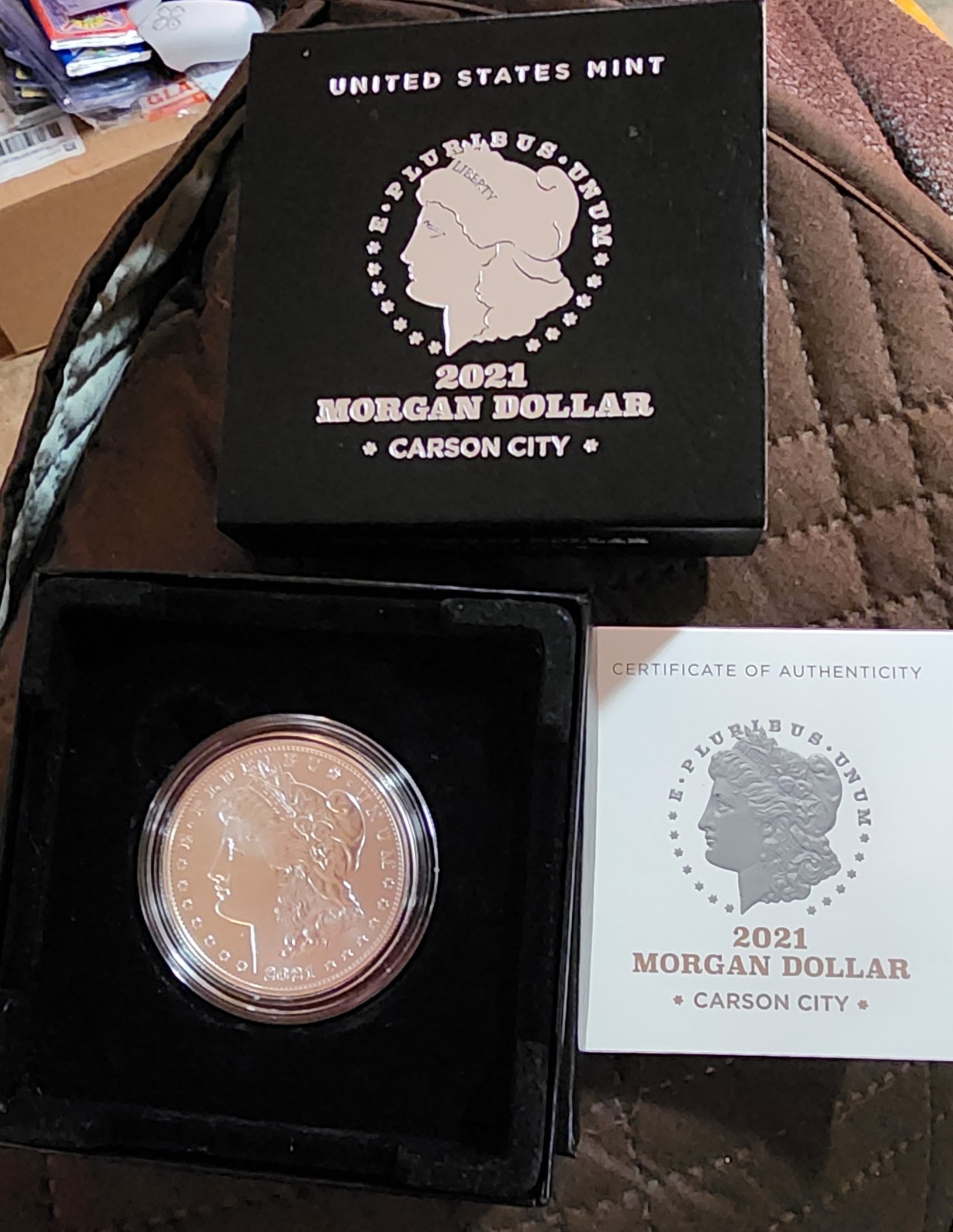 2021 CC Morgan Silver Dollar Centennial Uncirculated with Box & COA Mint 2021 CC Morgan Silver Dollar Centennial Uncirculated with Box & COA Mint