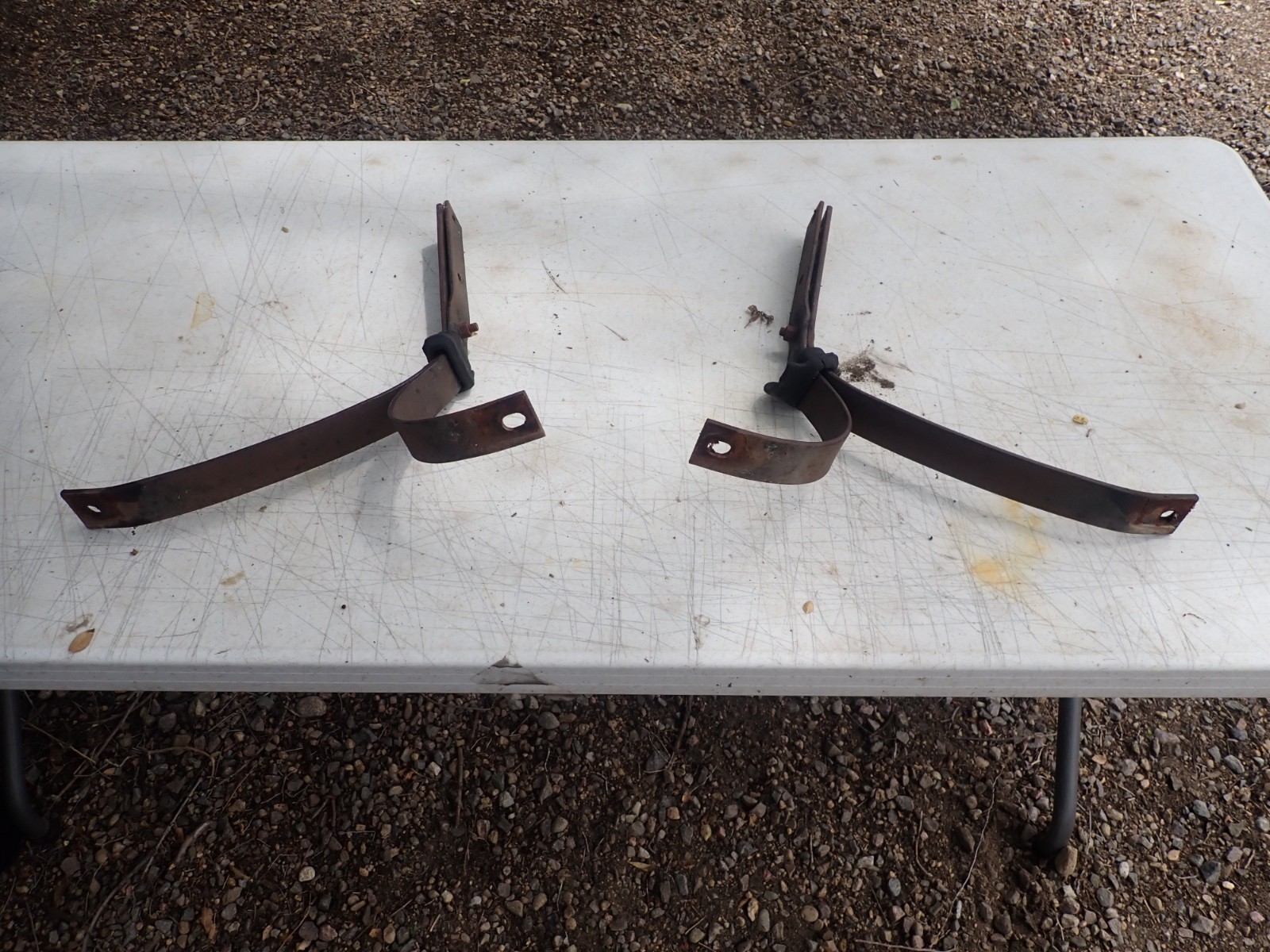 Straight 1941 1942 Ford Front Bumper Braces / Mounts Straight 1941 1942 Ford Front Bumper Braces / Mounts
