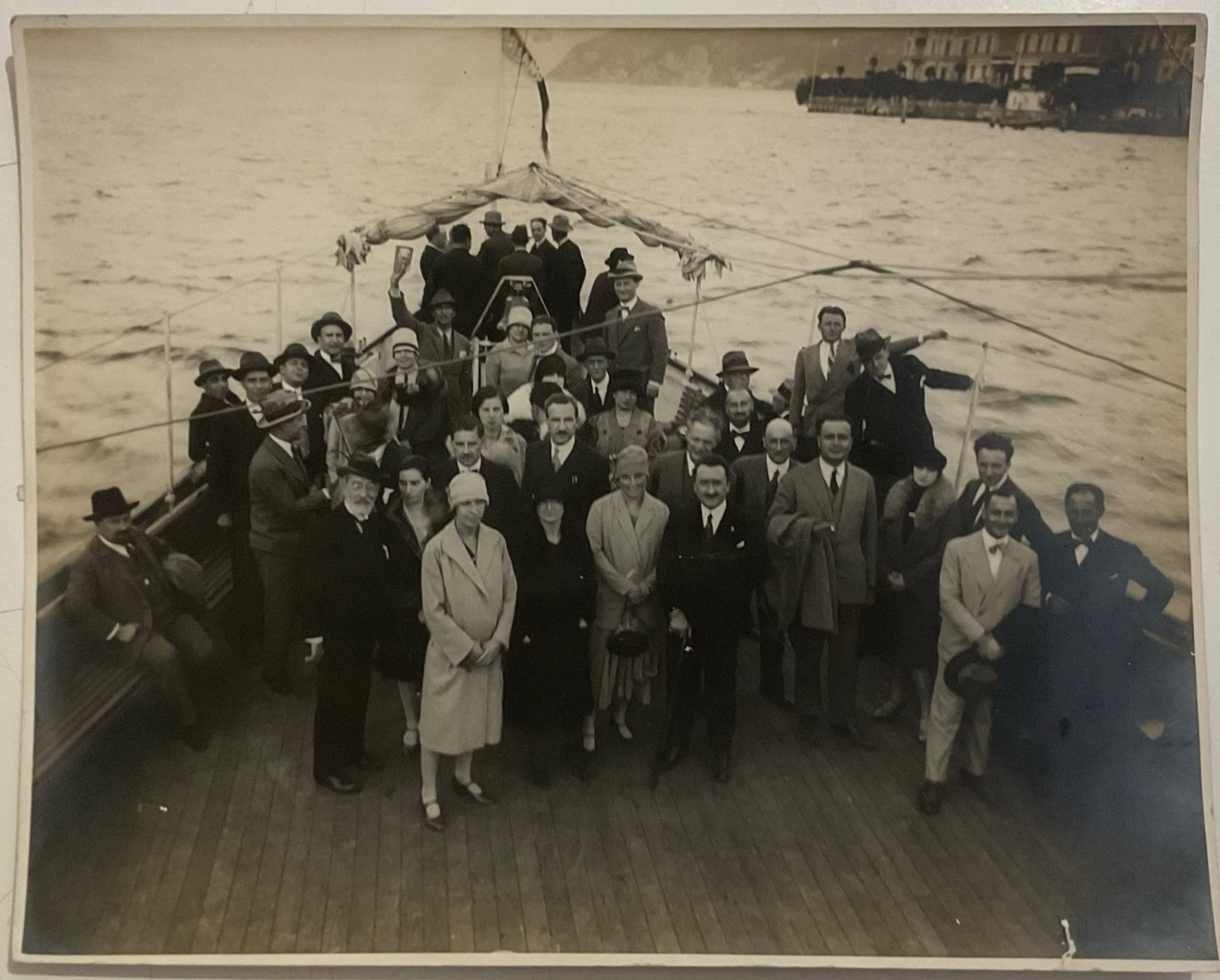 SIGMUND FREUD GROUP PHOTOGRAPH SHIP TRIP CIRCA 1930s SIGMUND FREUD GROUP PHOTOGRAPH SHIP TRIP CIRCA 1930s