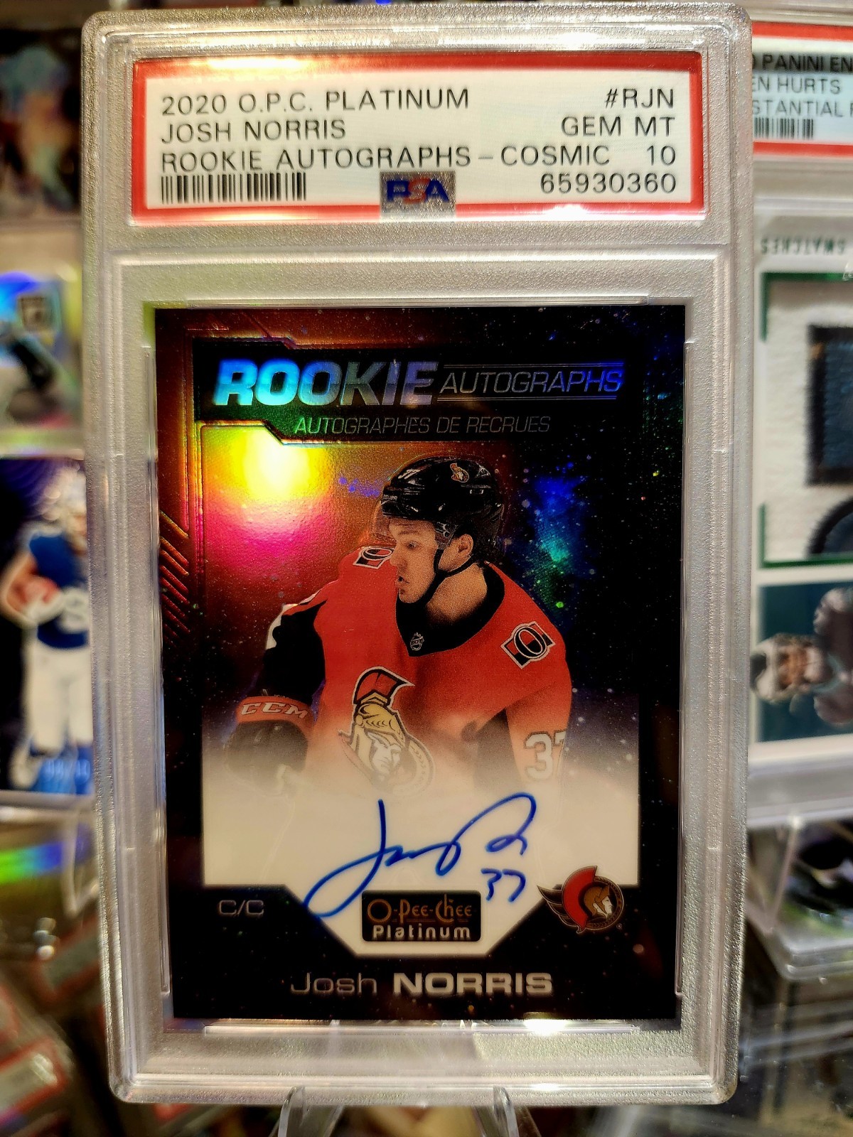🔥🚨 2020-21 O-PEE-CHEE Platinum RC Autograph Josh Norris Cosmic /75 PSA 10 🚨🔥 🔥🚨 2020-21 O-PEE-CHEE Platinum RC Autograph Josh Norris Cosmic /75 PSA 10 🚨🔥