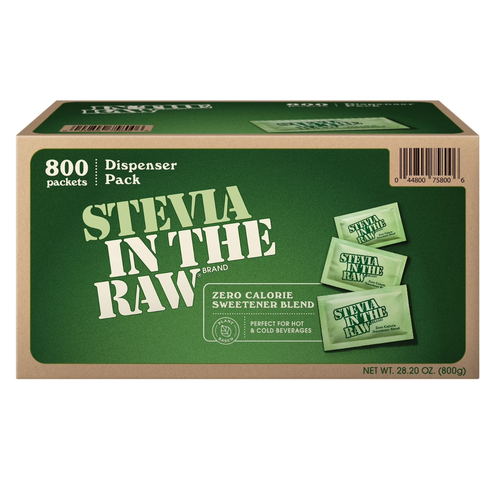 Stevia In The Raw Plant-Based Zero Calorie Sweetener Packets 800 ct 
