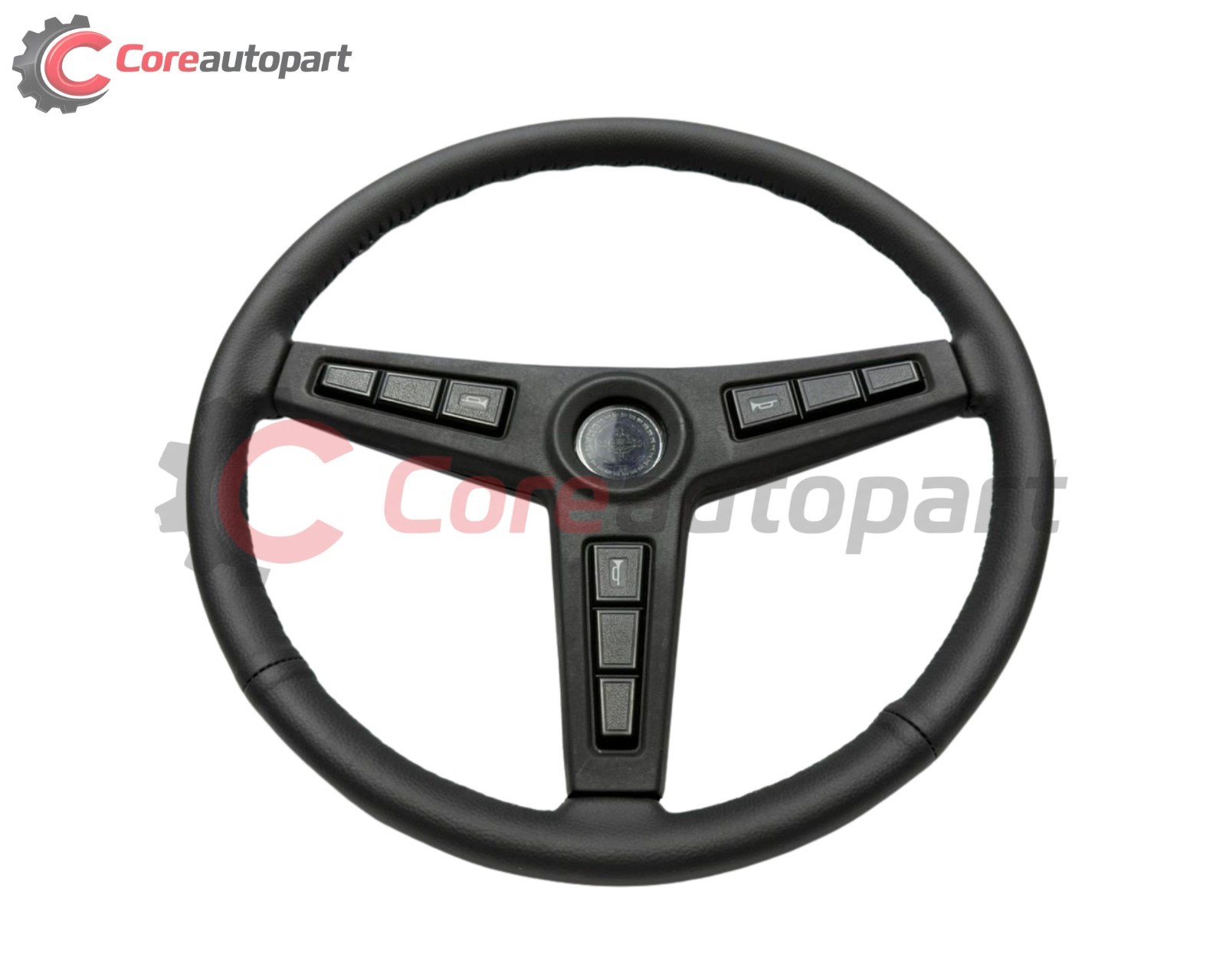 vintage OEM 3-spoke black steering wheel,Toyota Hilux and Pickup SR5 1979–1983