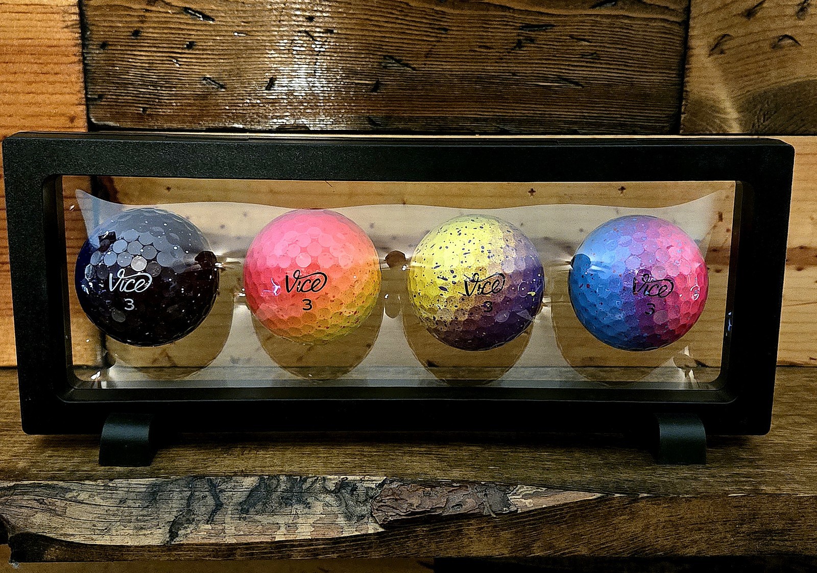 Vice Pro Galaxy, Sunset, Cotton Candy, And Royal Gold Golf Balls Set Of 4 Vice Pro Galaxy, Sunset, Cotton Candy, And Royal Gold Golf Balls Set Of 4