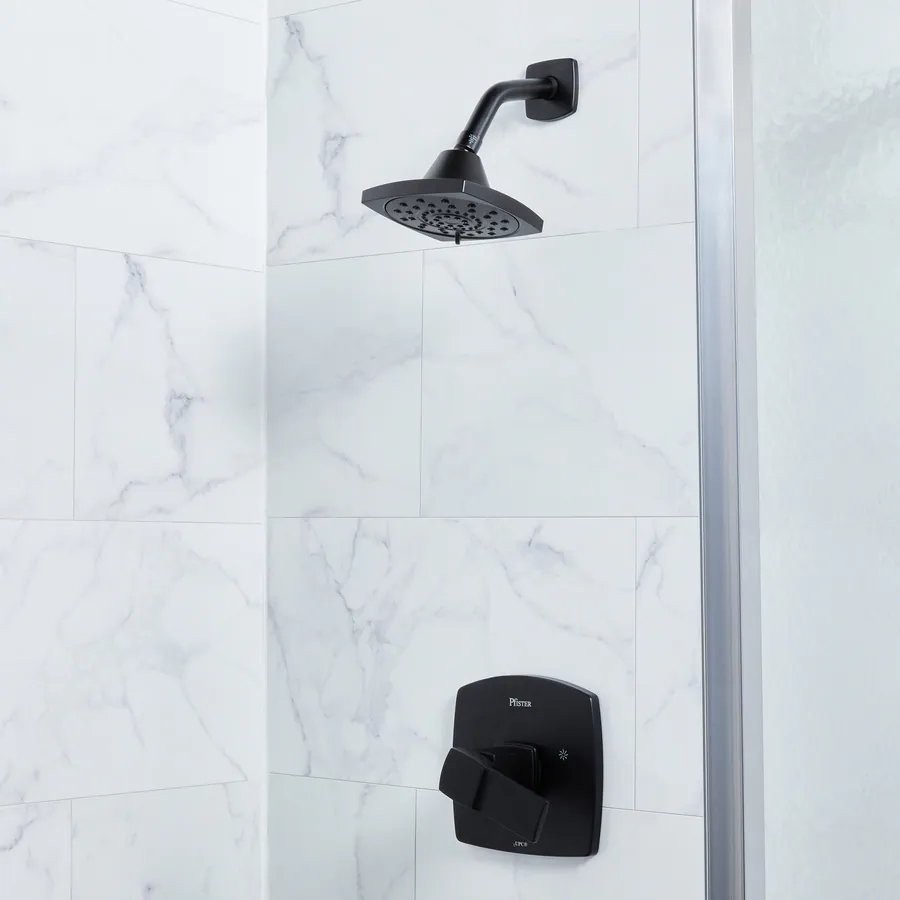 Pfister Pfister Deckard Bath Matte Black 1-Handle Shower Faucet Pfister Pfister Deckard Bath Matte Black 1-Handle Shower Faucet