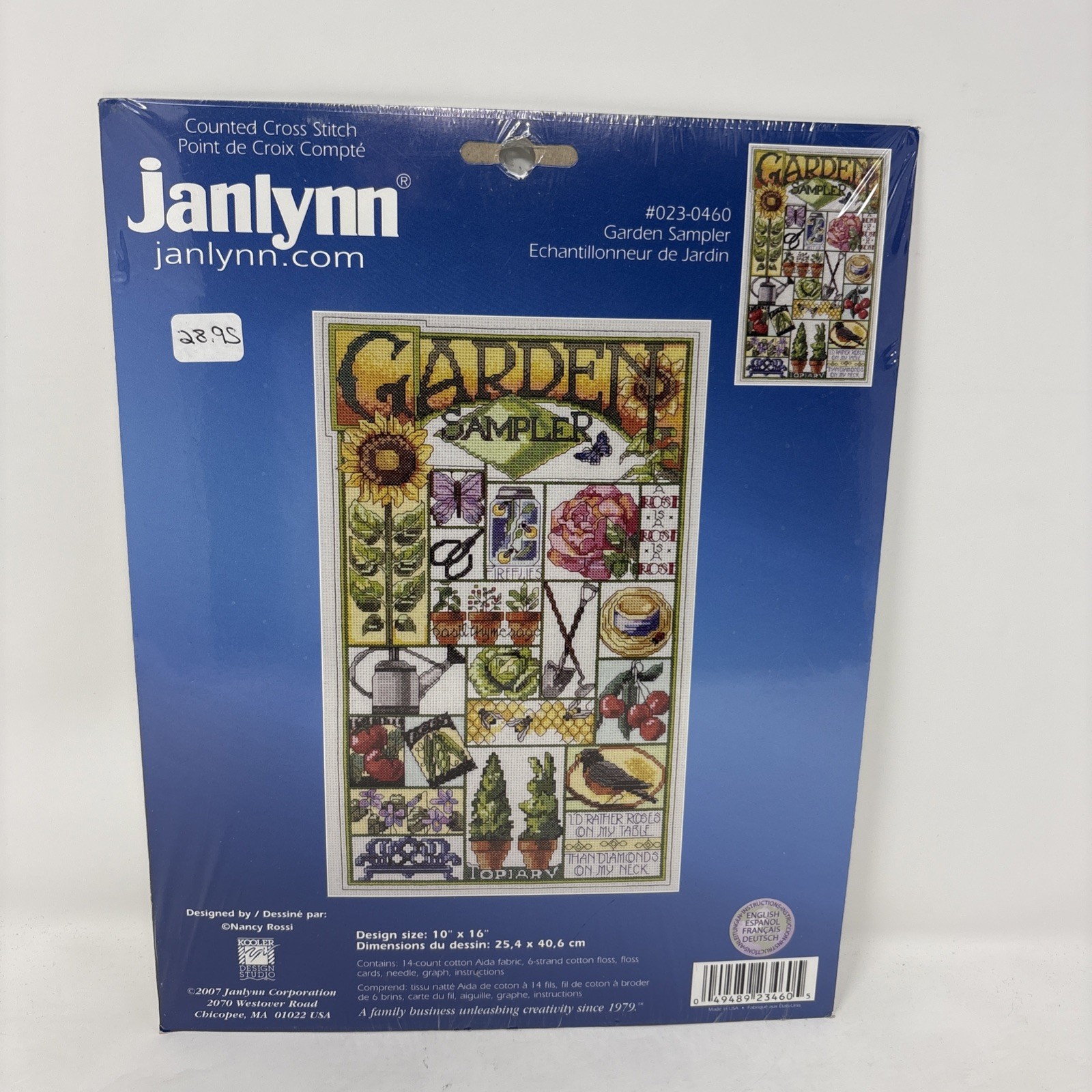 Janlynn Counted Cross Stitch Kit ~ GARDEN SAMPLER ~ 10X16 Janlynn Counted Cross Stitch Kit ~ GARDEN SAMPLER ~ 10X16