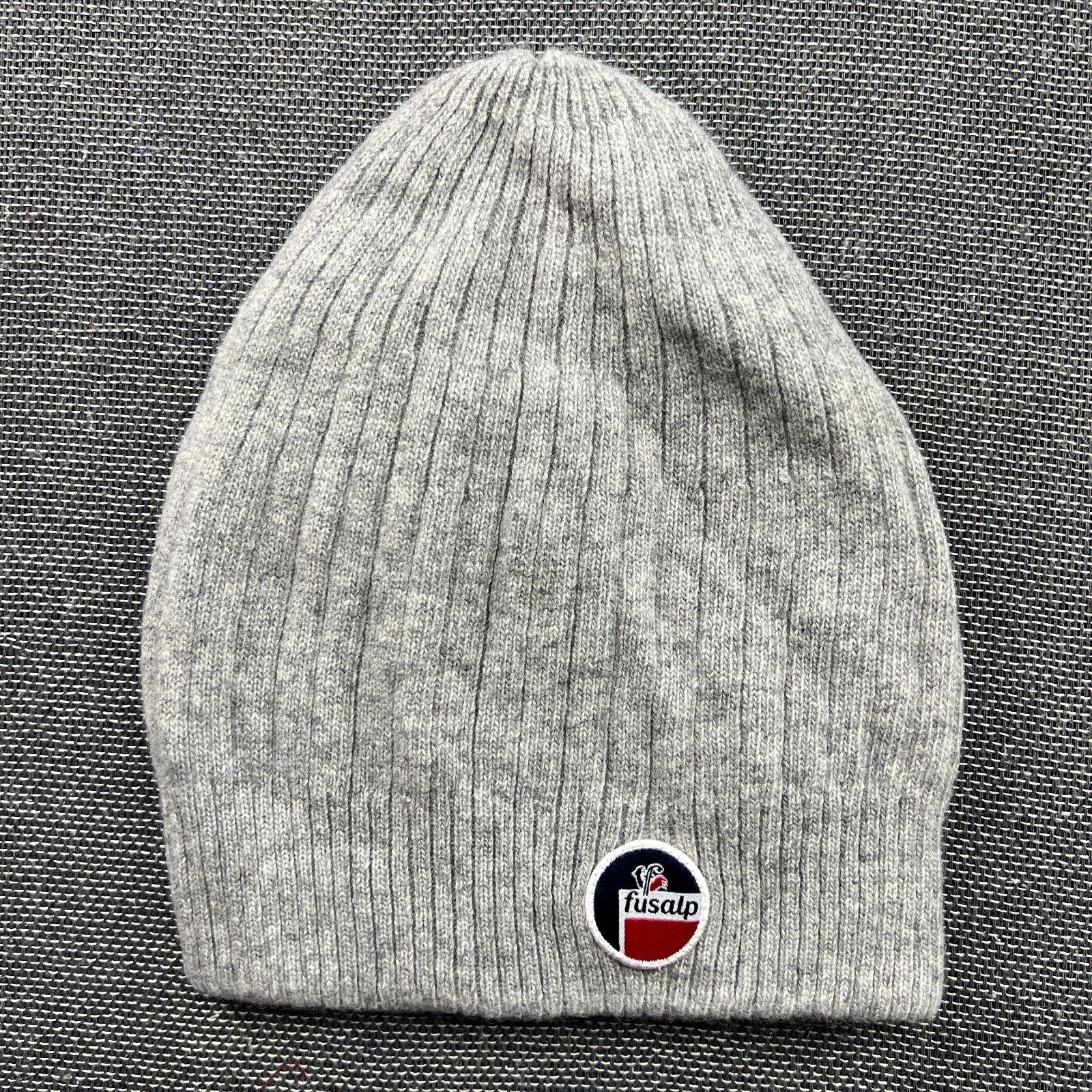 FUSALP Beanie Hat One Size Wool Cashmere Gray Knit FUSALP Beanie Hat One Size Wool Cashmere Gray Knit