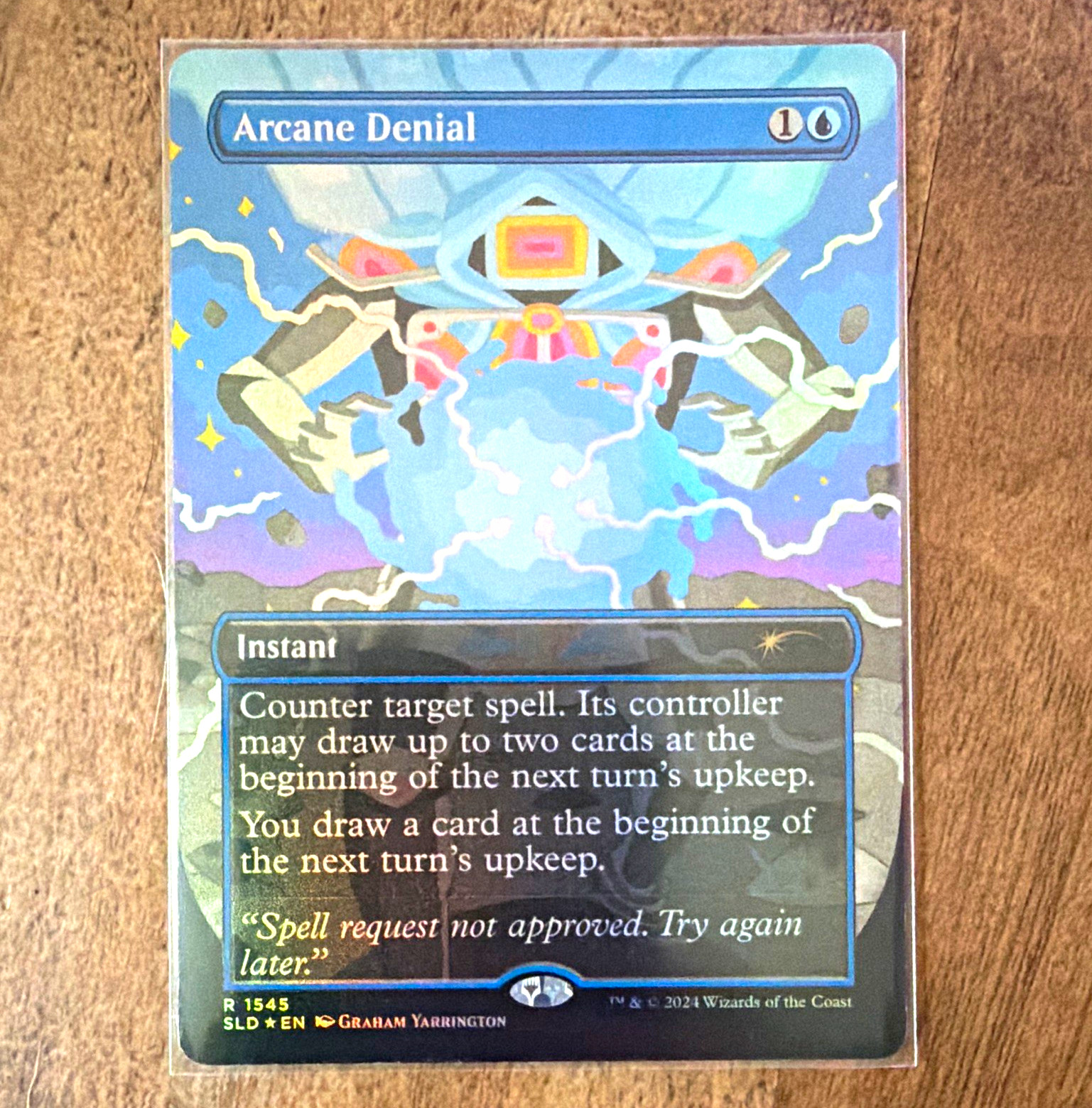 Wizards of the Coast Arcane Denial #1545 Secret Lair Borderless Foil Rare Wizards of the Coast Arcane Denial #1545 Secret Lair Borderless Foil Rare