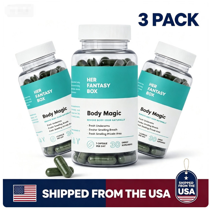 3 bottles Her Fantasy Box | Body Magic Chlorophyll Capsules-30 Vegan Capsules