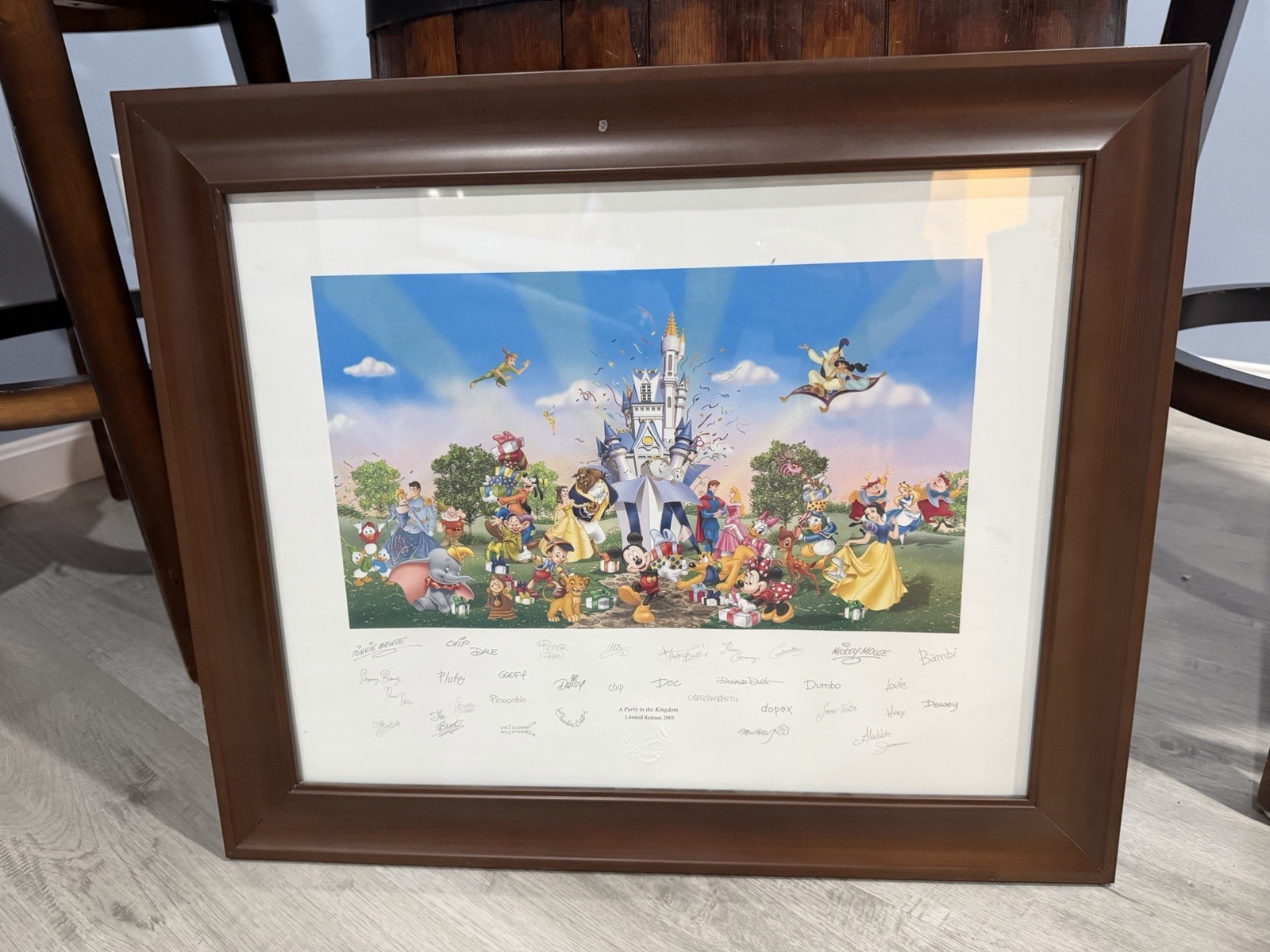 Disney A Party In The Kingdom 2005 Limited Release Framed Print Mickey Castle