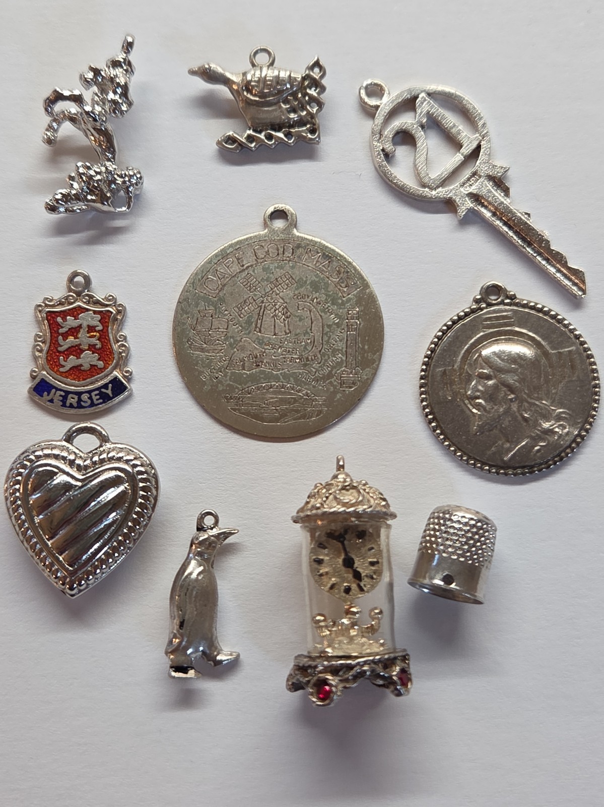 Sterling Silver ~ Lot Of 10 CHARMS ~ ALL MARKED ~ 21 Grams ~ VINTAGE Sterling Silver ~ Lot Of 10 CHARMS ~ ALL MARKED ~ 21 Grams ~ VINTAGE