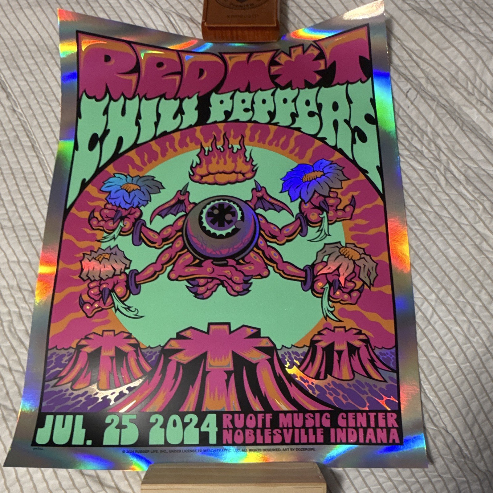 Red Hot Chili Peppers foil Poster 7/25/2024   Indianapolis numbered 57/100