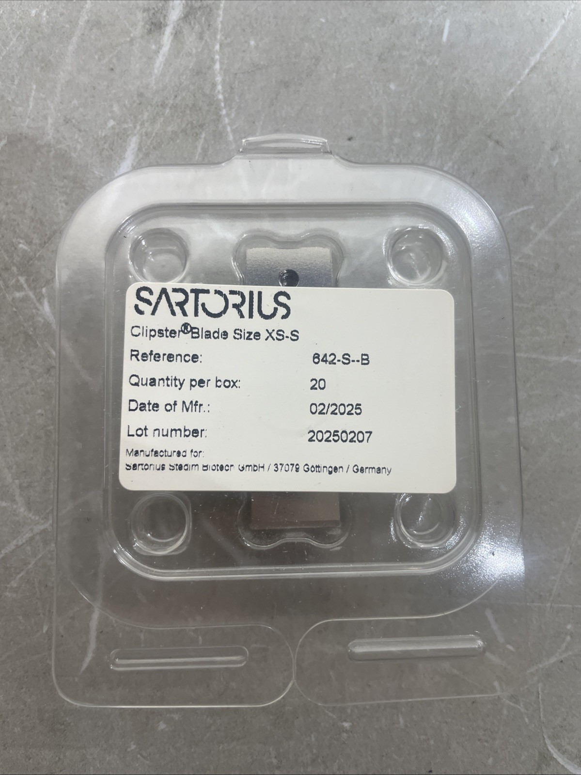 (20/Pk) SARTORIUS STEDIM BIOTECH Clipster Blades Size XS-S 642-S-B (20/Pk) SARTORIUS STEDIM BIOTECH Clipster Blades Size XS-S 642-S-B