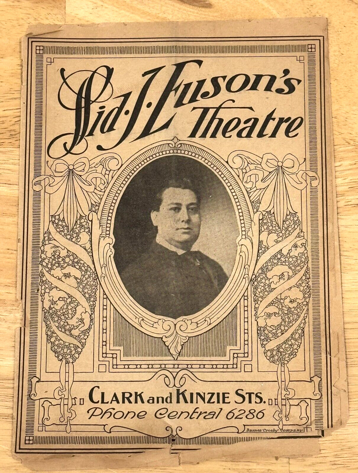 ANTIQUE BURLESQUE 1908 SID J EUSON\'S THEATRE BLUE RIBBON GIRLS & THE RAW RECRUIT