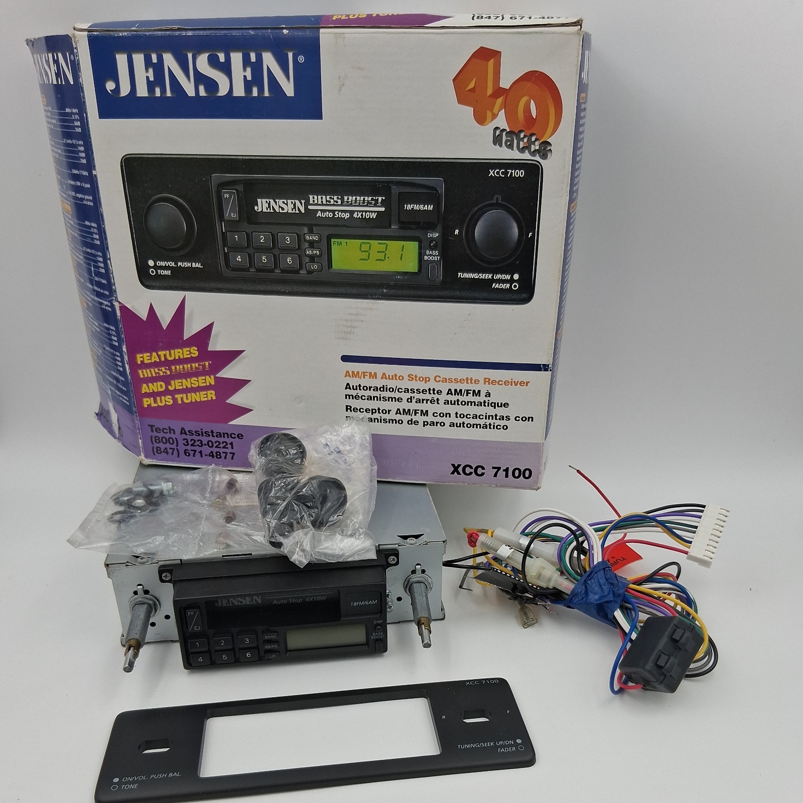 Vintage Jensen XCC-7100 AM/FM STEREO Cassette Receiver NOS *Read Vintage Jensen XCC-7100 AM/FM STEREO Cassette Receiver NOS *Read