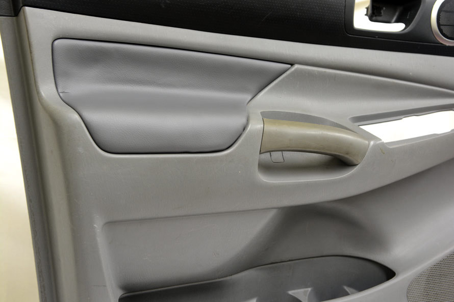 Fits 05-15 Toyota Tacoma Faux Leather Door Panel Armrest Cover Dark Gray