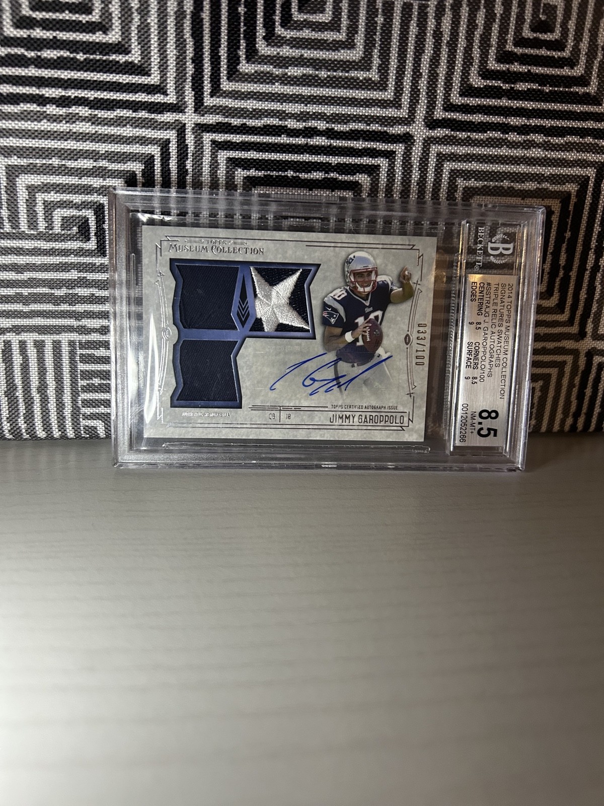 2014 Topps Museum Collection - Signature Swatches Autographed Triple Relics