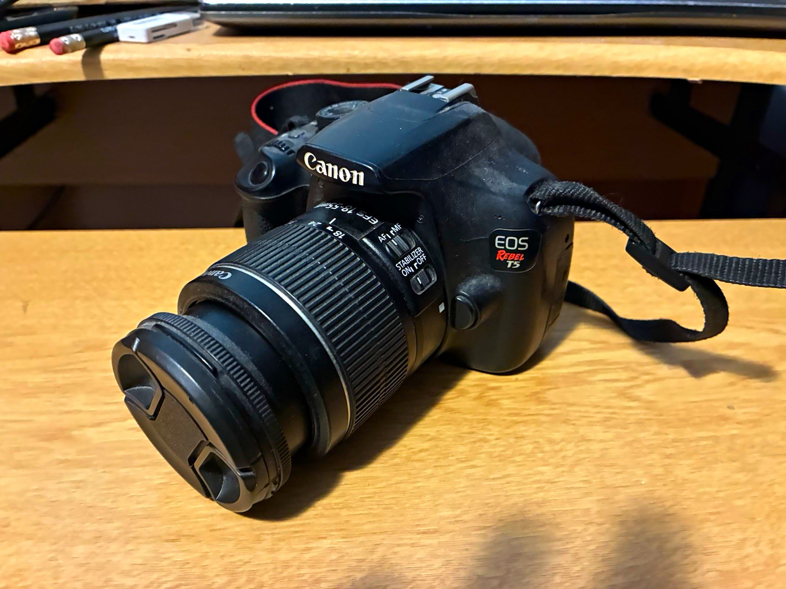 Canon EOS Rebel T5 18MP DSLR w/ EF-S 18-55mm f/3.5-5.6 IS, USB